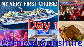 Carnival Sunshine | Day 1 | Charleston, SC | Spa Tour | Sail Away Party | Welcome Aboard Show
