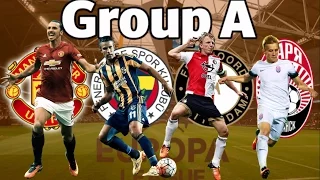 EUROPA LEAGUE 2016/2017 GROUP A Manchester United, Fenerbahce, Feyenoord, Zorya