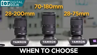 Why Similar Focal Lengths? TamronLens FAQ | Tamron 28-200mm, Tamron 28-75, Tamron 70-180 for Sony FE