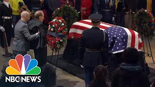 Watch Bob Dole Salute George H.W. Bush’s Casket In Powerful Moment At Capitol | NBC News