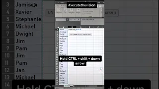 Excel tip to count how many times a name appears in a list