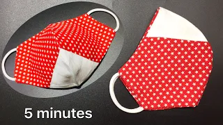 It only takes 5 minutes to sew this mask pattern, it is really easy without a ruler Trefa.vn (No88)