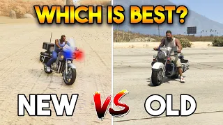 GTA 5 ONLINE : OLD POLICE BIKE VS NEW POLICE BIKE (WHICH IS BEST?)