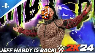 WWE 2K24 Jeff Hardy w/ Theme & Graphics Pack | New WWE 2K24 Mods