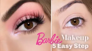 Barbie Girl Eye Makeup in 5 EASY STEPS | How To Apply Eye Makeup