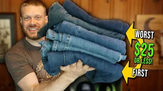 Ranking the Best and Worst Men's Jeans Under $25 (for cowboy boots)