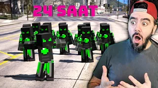 BU ZOMBILERDEN UZAAAAK DURUN GTA 5'DE 24 SAAT TAKIP ETTIM