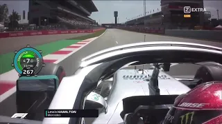 Lewis Hamilton P2 Qualifying Lap - F1 2019 Spain Onboard | With Telemetry