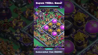 Clash-O-Ween TRICK or TREAT troll base!!! Clash of Clans #shorts