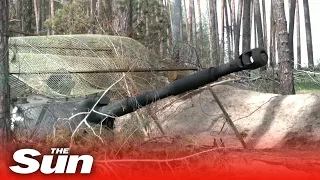 Ukrainian howitzer fires shells in northern Donbas