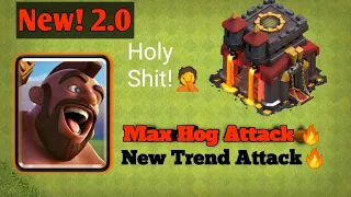 CRAZY STRONG ATTACK STERATEGY! With Hog |Everyone Can Do This With Max Hog rider in COC | Dk Uzuamki