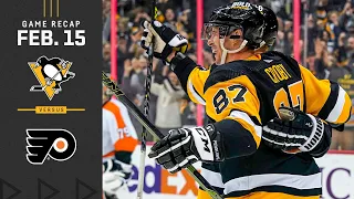 GAME RECAP: Penguins vs. Flyers (02.15.22) | Crosby Scores 500th Goal