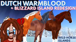 Catching NEW DUTCH WARMBLOODS Breed & the BLIZZARD ISLAND REDESIGN in WILD HORSE ISLANDS on ROBLOX