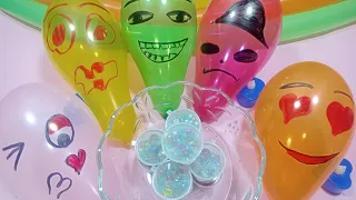 Making Glossy Slime With Funny Faces Balloons | Satisfying Slime Videos #24
