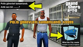 POLİS GÖREVLERİNİ BİTİRİNCE BAKIN NE OLUYOR ! GTA San Andreas Definitive Edition