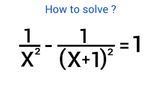 Math Olympiad Problem | A Nice Algebra Equation | X=?