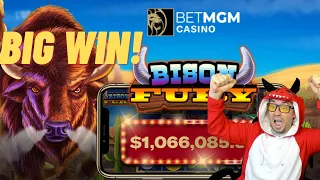 How I Won Big Playing Bison Fury on BetMGM Casino | Epic Dragon Cosplay Slot Session! | Eatahoagie