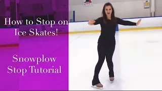 How to stop on Ice Skates, Forward Snowplow Stop