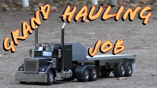 RC Truck Excavator Hauling Job - Tamiya Grand Hauler -