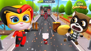Talking Tom Gold Run - Carnival Angela vs Raccoon Boss Fight - Android/ios - Gameplay - Full screen🔥