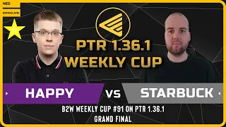 WC3 - [UD] Happy vs Starbuck [RDM] - GRAND FINAL - B2W Weekly Cup #91