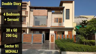 200 Gaj 30x60, 4 Bedroom with servant | Double Story House Design | Independent Villa | Ultra Luxury