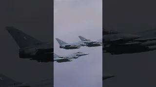 A Formation Of German Eurofighter Typhoons #shorts