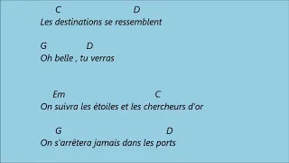 Goldman , On ira .  Karaoké d accords pour guitare