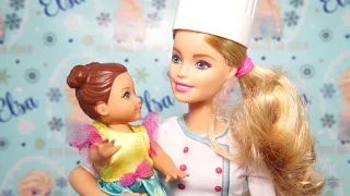 Barbie kariera - Możesz być kim chcesz. Bajka z kucharką i łyżwiarką!!
