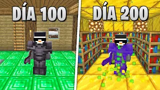 SOBREVIVÍ 200 DÍAS EN MINECRAFT HARDCORE | SB737 en Español