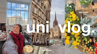 REALISTIC UNI DAY in my life at edinburgh🌷spring clean, deadlines, self-care