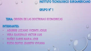 Antecedentes de las doctrinas economicas