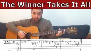Fingerstyle Tutorial: The Winner Takes It All - Guitar Lesson w/ TAB