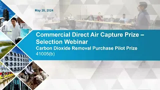 Carbon Dioxide Removal Purchase Pilot Prize Semifinalists Webinar