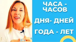 ГОДА или ЛЕТ? ЧАСА или ЧАСОВ? - Genitive with numbers