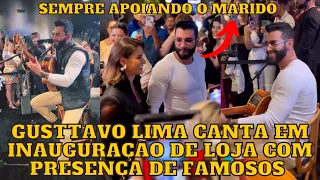 Gusttavo Lima CANTA em inauguração de LOJ4 em Goiânia com presença de Andressa Suita e FAMOSOS