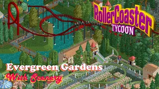 Rollercoaster Tycoon - Evergreen Gardens - With Scenery (10x Speed)