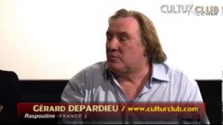 GÉRARD DEPARDIEU à propos du film RASPOUTINE : bêtisier de Culturclub.com