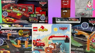 Disney Pixar Cars Collection Unboxing Review | Lightning McQueen Glow Racers Launch Playset