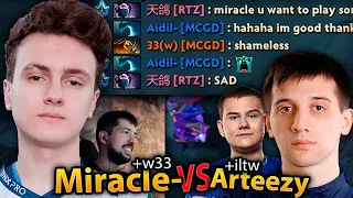 MIRACLE all chats with ARTEEZY and W33 before this Morphling performance