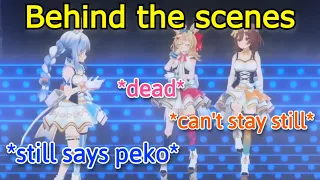 What an Actual Idol Meeting Looks Like, Pekora Korone & Polka Behind the Scenes [Hololive]