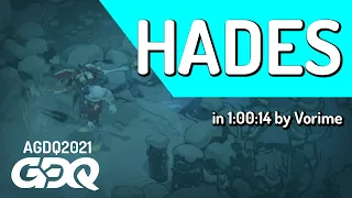 Hades by Vorime in 1:00:14 - Awesome Games Done Quick 2021 Online