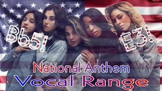 FIFTH HARMONY | National Anthem Perfomances Vocal Range!!