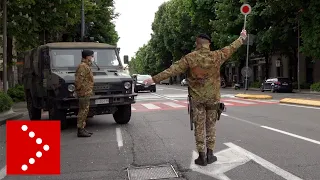 Posto di controllo a Bergamo: in campo polizia ed esercito