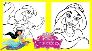 Disney Princess Jasmine Coloring Pages for kids and toddlers