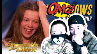 COUPLES REACT TO 13 Year Old Singing Like a Lion Earns Howie's Golden Buzzer America's Got Talent