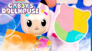 Rainbow Soap Craft with Gabby - Get Purr-fectly Clean! | GABBY'S DOLLHOUSE TOY PLAY ADVENTURES
