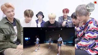 Reaction BTS to BLACKPINK "Forever Young" dance practice