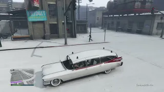 GTA Snow Update Albany Brigham in the snow in the day time driving around