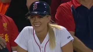 Red Sox ballgirl makes two nice plays